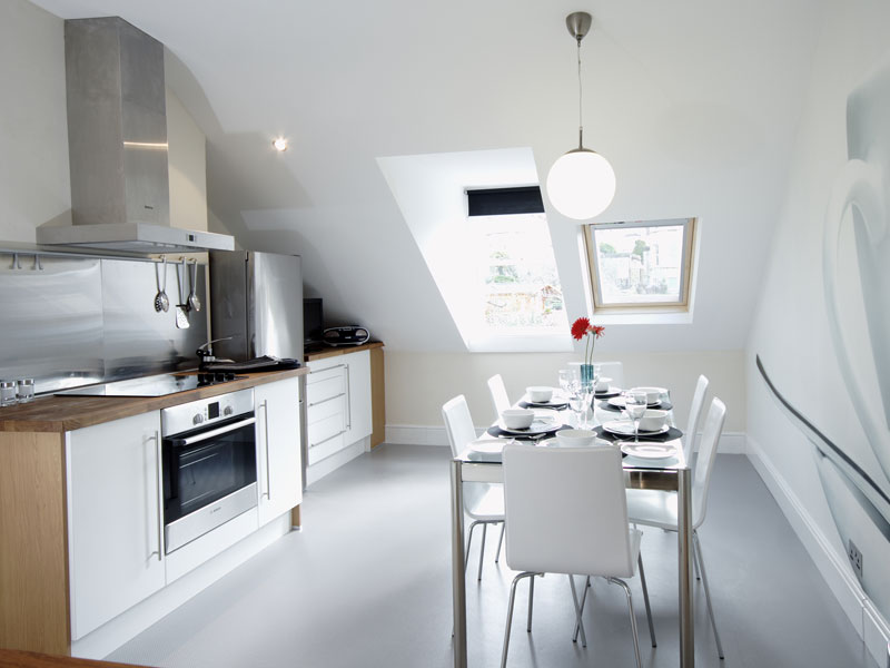 Kitchen and dining area